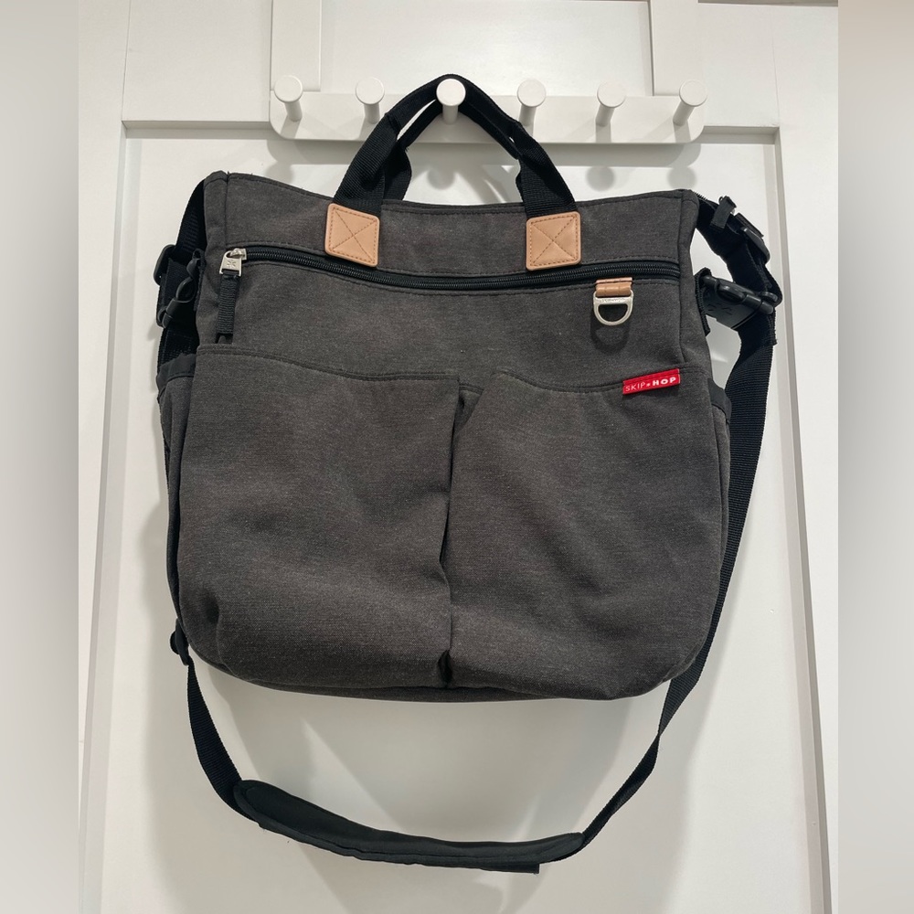 Skip Hop Baby Bag - Grey with Shoulder Strap